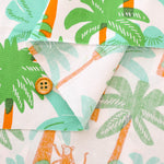 Cotton Broad Printed Fabric - Tropical Monkey - nomura tailor