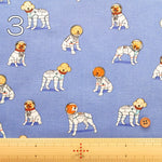 Cotton Broad Printed Fabric SPACE DOGS - nomura tailor