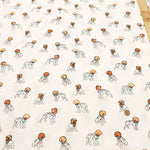 Cotton Broad Printed Fabric SPACE DOGS - nomura tailor