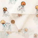Cotton Broad Printed Fabric SPACE DOGS - nomura tailor