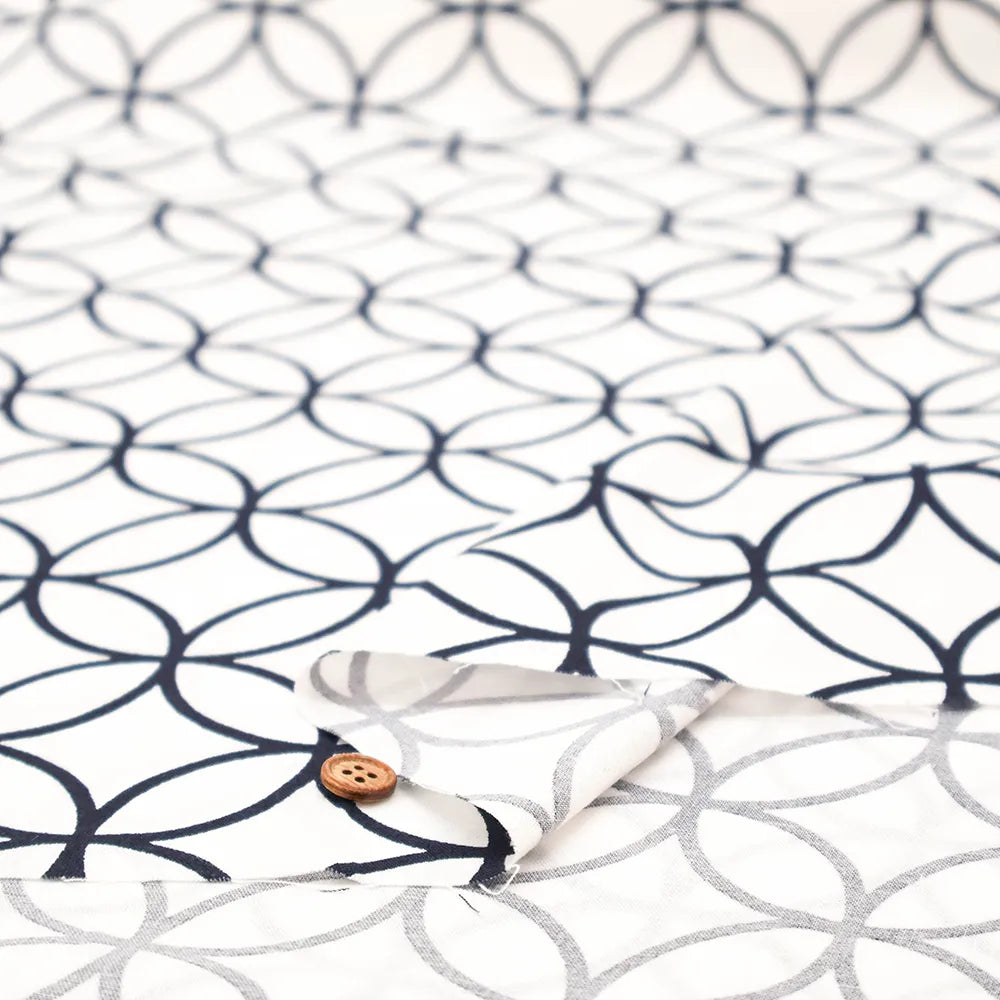 Cotton Sharting Printed Fabric - Shippo - nomura tailor
