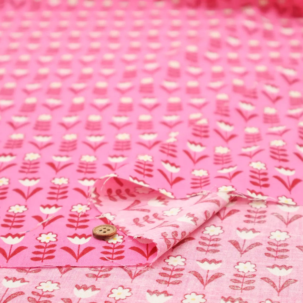 Cotton Sharting Printed Fabric Pizzicato - nomura tailor