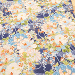 Cotton Sharting Printed Fabric - Hanakin Japanese Pattern - Kachofugetsu - nomura tailor