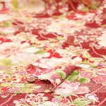 Cotton Sharting Printed Fabric - Hanakin Japanese Pattern - Kachofugetsu - nomura tailor