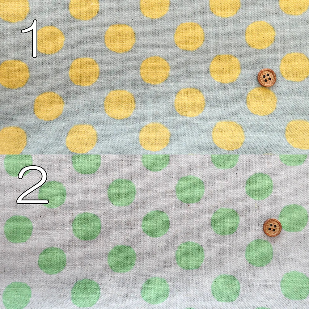 C/L Canvas Printed Fabric - Fluffy Dot - nomura tailor