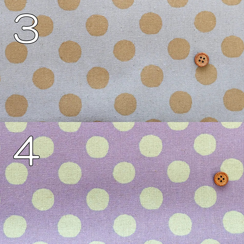 C/L Canvas Printed Fabric - Fluffy Dot - nomura tailor
