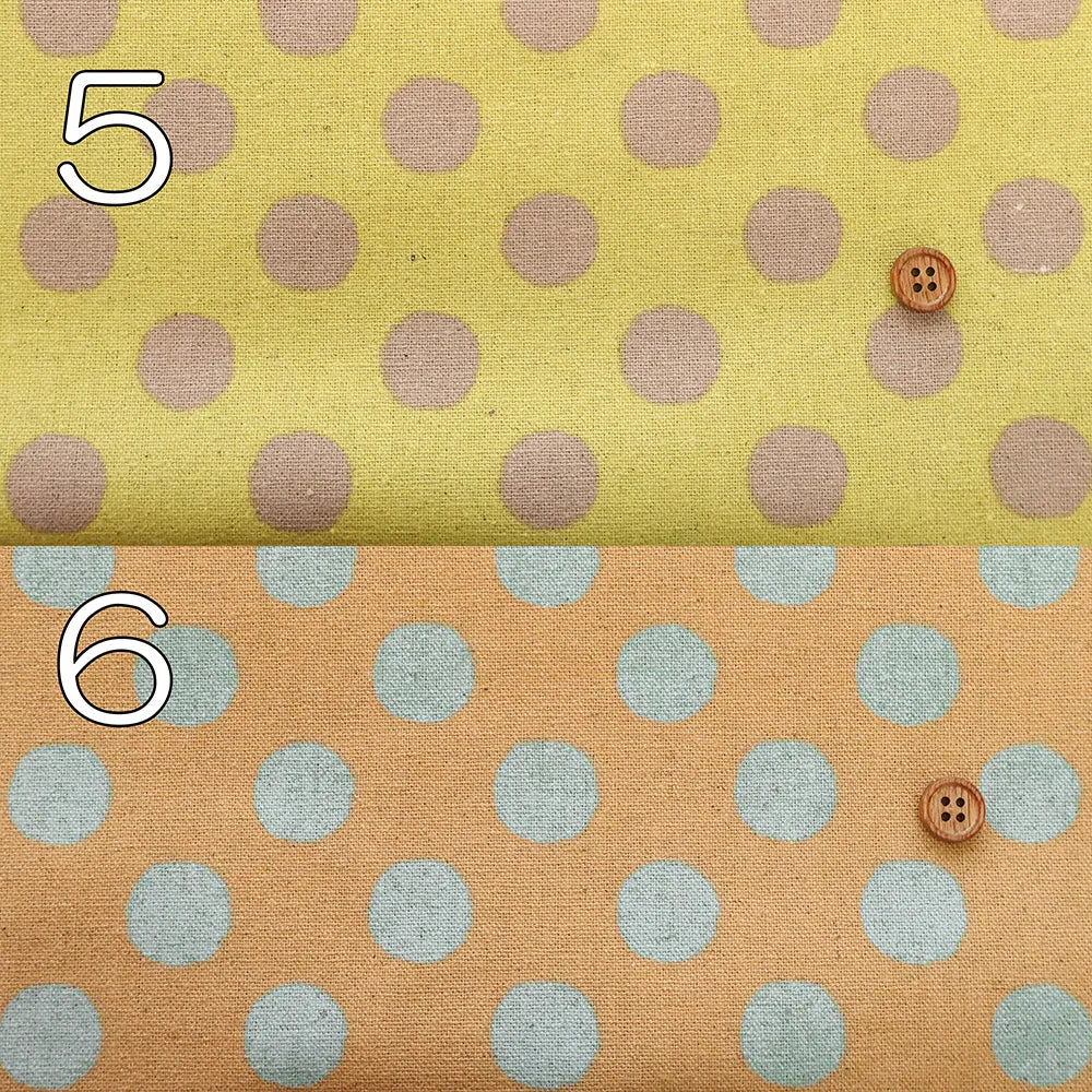 C/L Canvas Printed Fabric - Fluffy Dot - nomura tailor