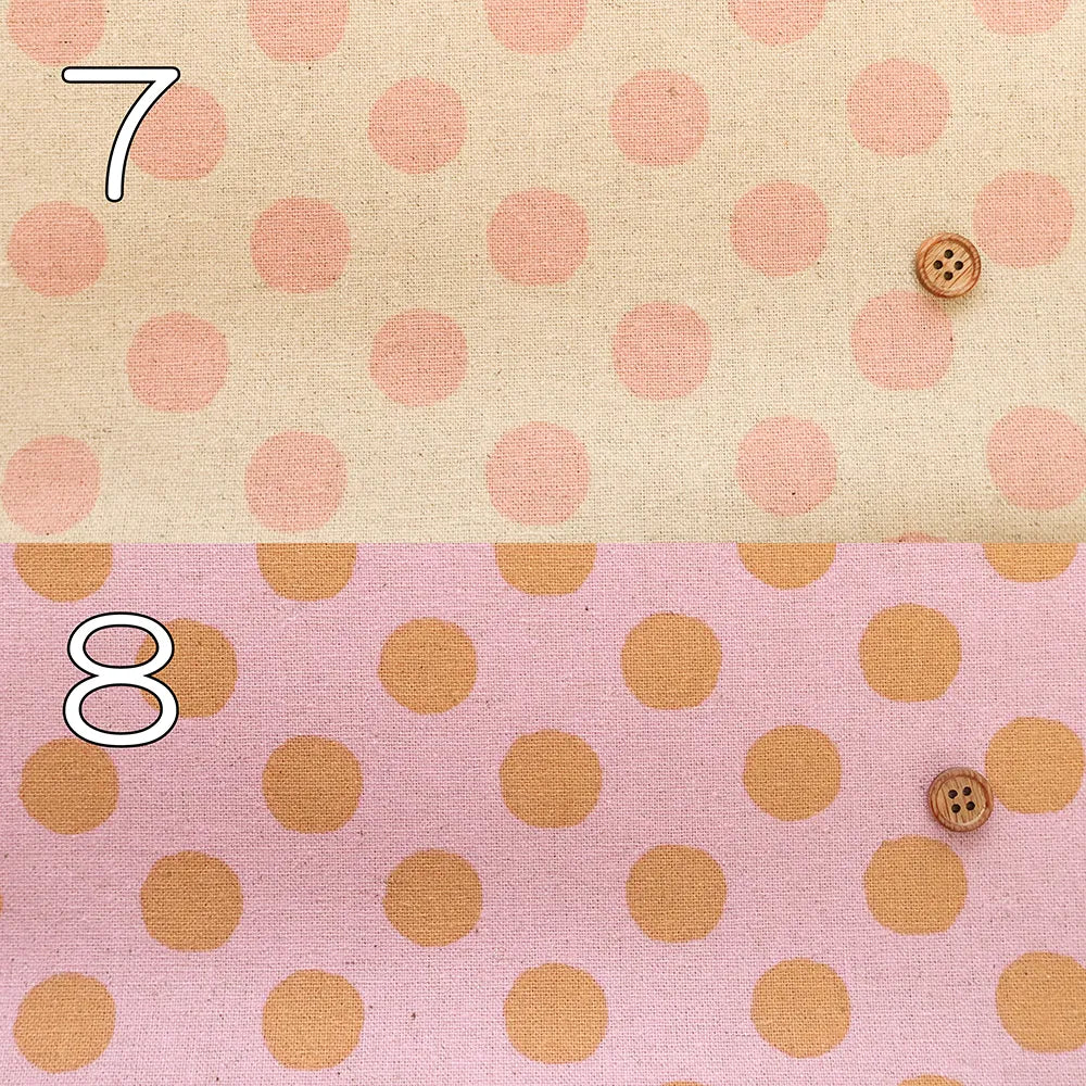 C/L Canvas Printed Fabric - Fluffy Dot - nomura tailor