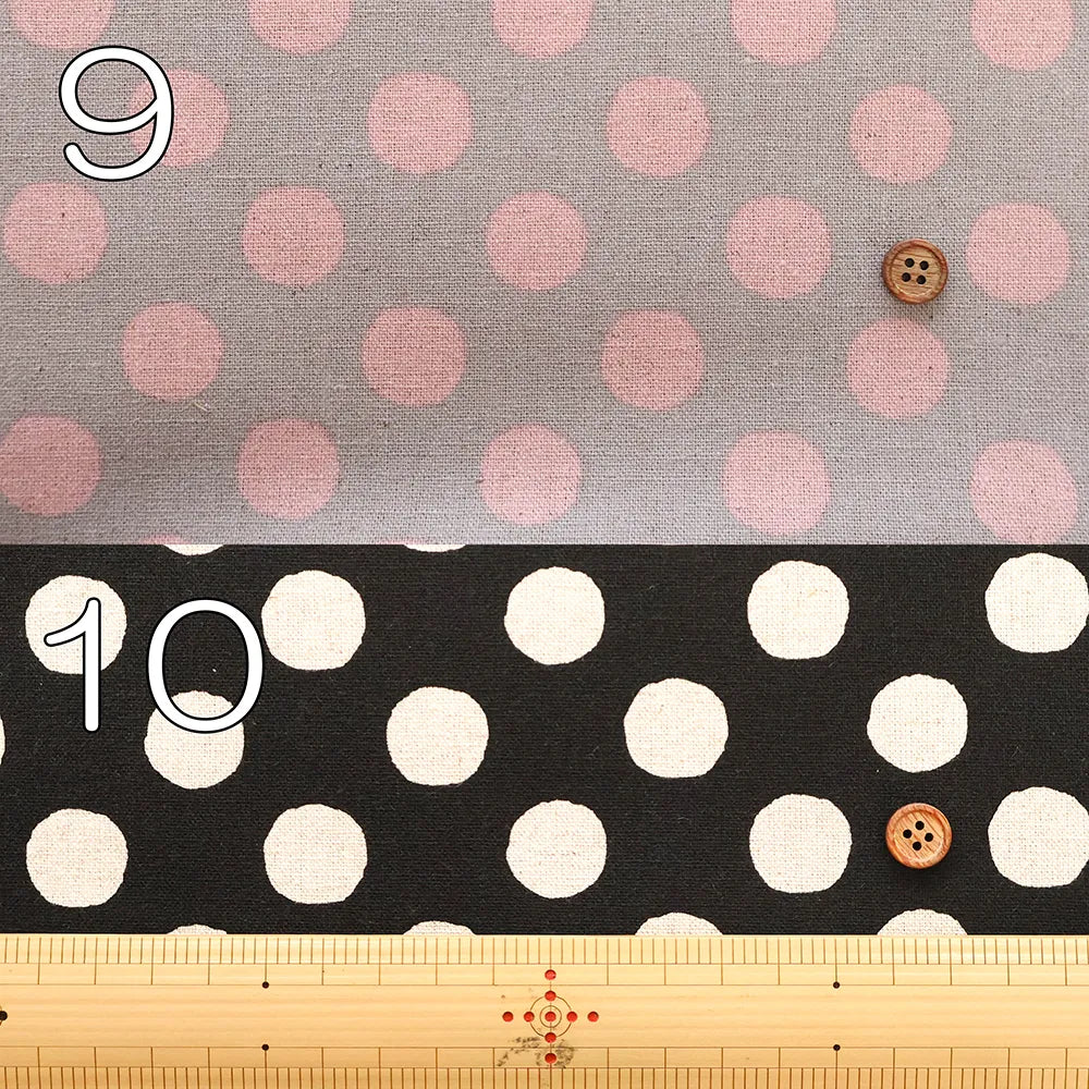 C/L Canvas Printed Fabric - Fluffy Dot - nomura tailor