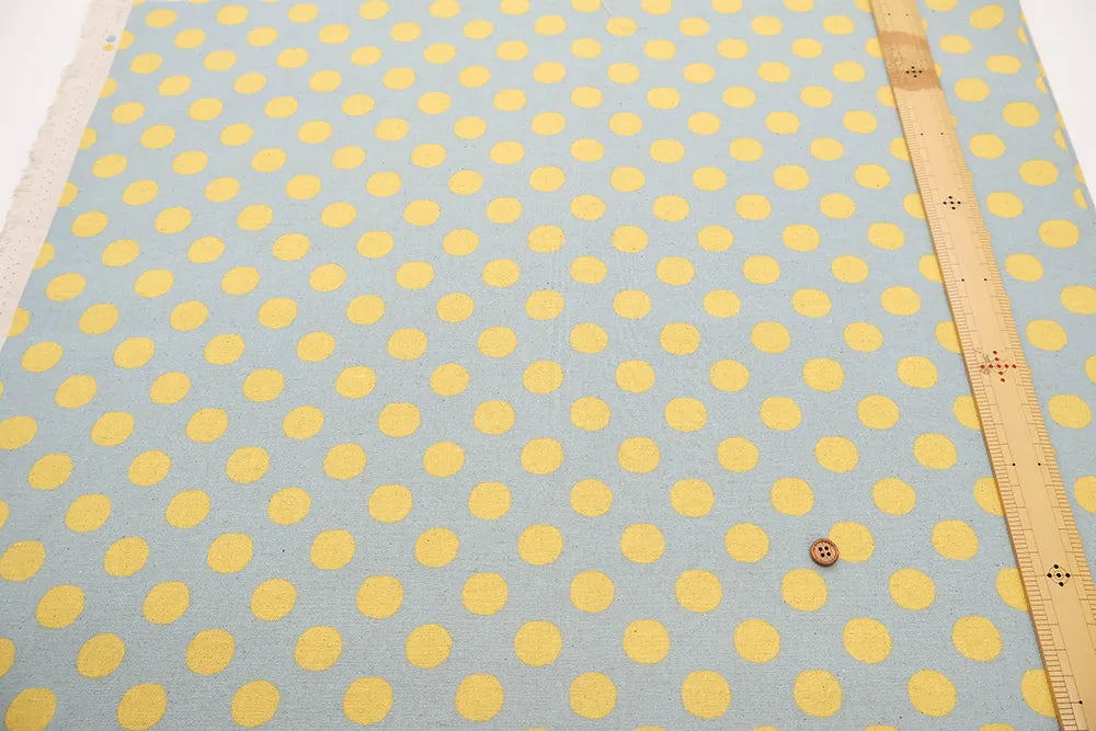 C/L Canvas Printed Fabric - Fluffy Dot - nomura tailor