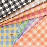 C/L Canvas Printed Fabric - Fluffy Check - nomura tailor