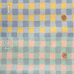 C/L Canvas Printed Fabric - Fluffy Check - nomura tailor