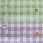 C/L Canvas Printed Fabric - Fluffy Check - nomura tailor