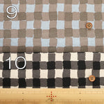 C/L Canvas Printed Fabric - Fluffy Check - nomura tailor