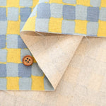 C/L Canvas Printed Fabric - Fluffy Check - nomura tailor
