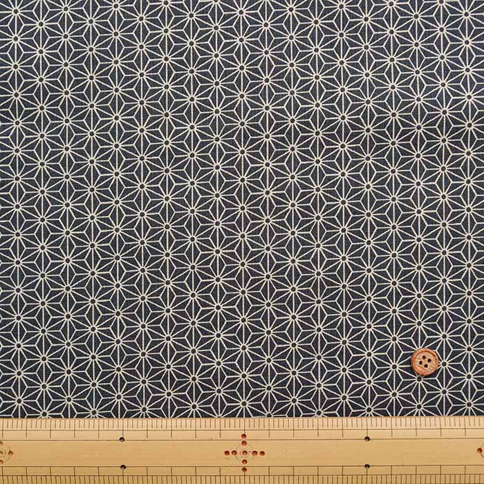 Cotton sheeting fabric Japanese Pattern Printed Fabric Asanoha - nomura tailor