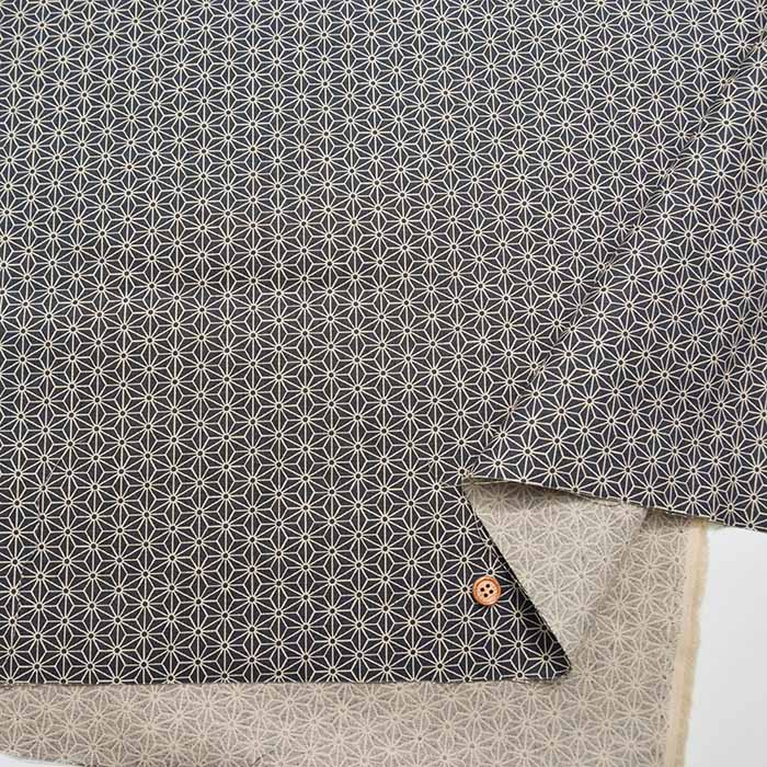 Cotton sheeting fabric Japanese Pattern Printed Fabric Asanoha - nomura tailor