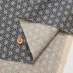 Cotton sheeting fabric Japanese Pattern Printed Fabric Asanoha - nomura tailor