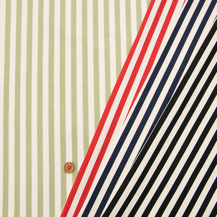 Cotton twill print stripe 1 - nomura tailor