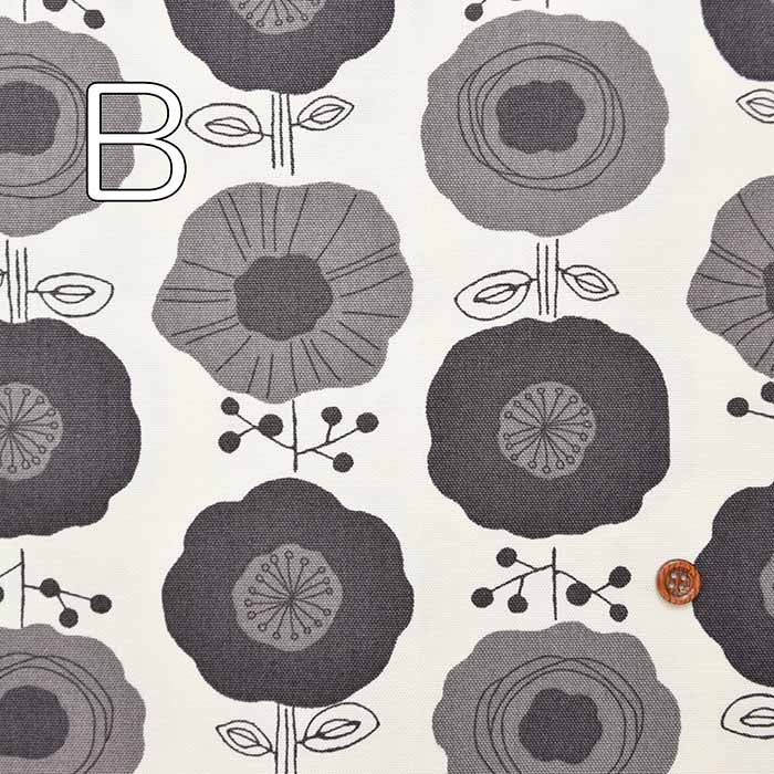 Cotton Ox Print Fabric Scandinavian Flower - nomura tailor