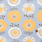 Cotton Ox Print Fabric Scandinavian Flower - nomura tailor