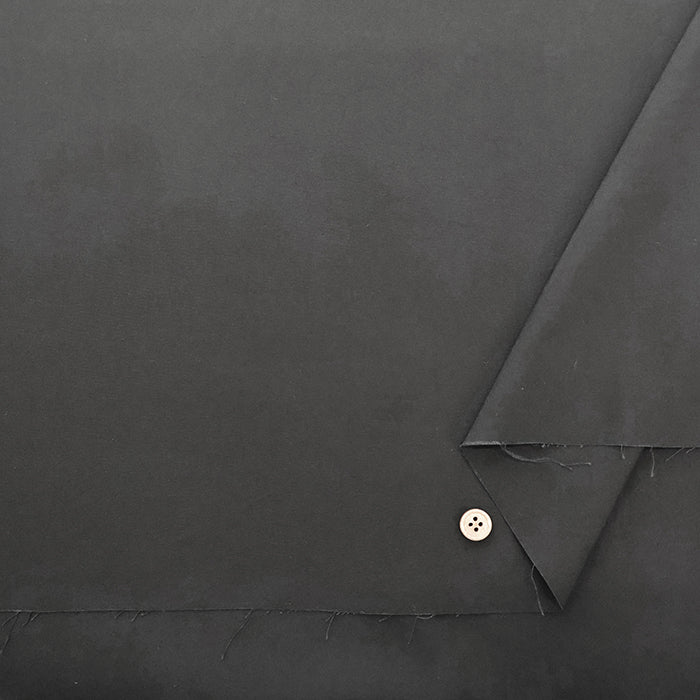 Cotton Pure Black Typewriter (Dump) Fabric - Plain - nomura tailor