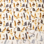 Cotton Ox Printed Fabric Backstyle Cat - nomura tailor