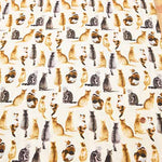 Cotton Ox Printed Fabric Backstyle Cat - nomura tailor