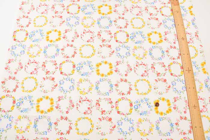 Cotton Ox Printed Fabric Four Seasons Leaf - nomura tailor