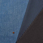 Cotton Ox Denim Style River Print Fabric Stripe - nomura tailor