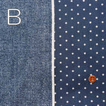 Cotton Ox Denim Style River Print Fabric Dot - nomura tailor