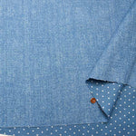 Cotton Ox Denim Style River Print Fabric Dot - nomura tailor