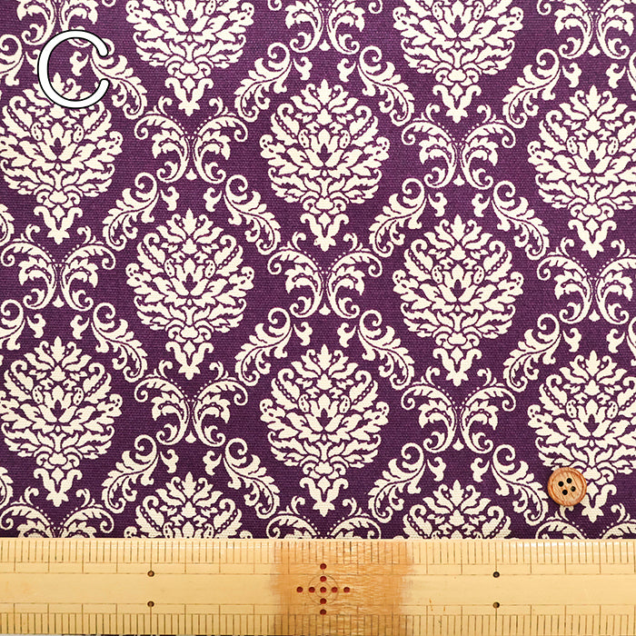 Cotton Oxford Dyed Base Fabric - Damask Printed - nomura tailor