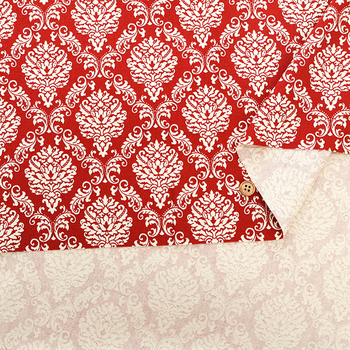 Cotton Oxford Dyed Base Fabric - Damask Printed - nomura tailor