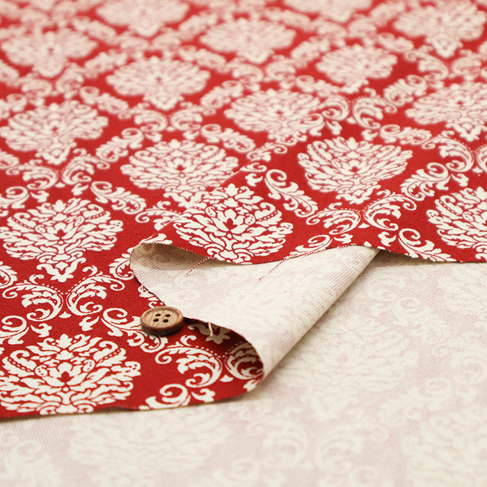 Cotton Oxford Dyed Base Fabric - Damask Printed - nomura tailor