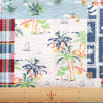 Cotton Ripple-printed Fabric - Hawaiian patchwork - nomura tailor