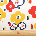 Cotton Oxford Printed Fabric - Flowers - nomura tailor