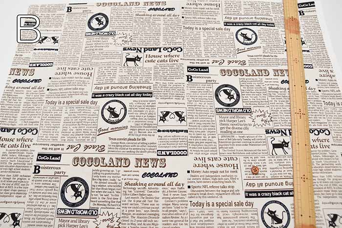 Cotton Ox Printed Fabric Cocoland Newspaper - nomura tailor