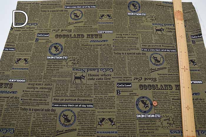 Cotton Ox Printed Fabric Cocoland Newspaper - nomura tailor