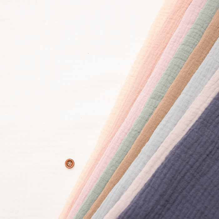 Made in China Pocopocotton Double Gauze Fabric plain - nomura tailor