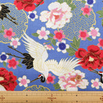Cotton Scare Lame (Glitter) Fabric - Crane - nomura tailor