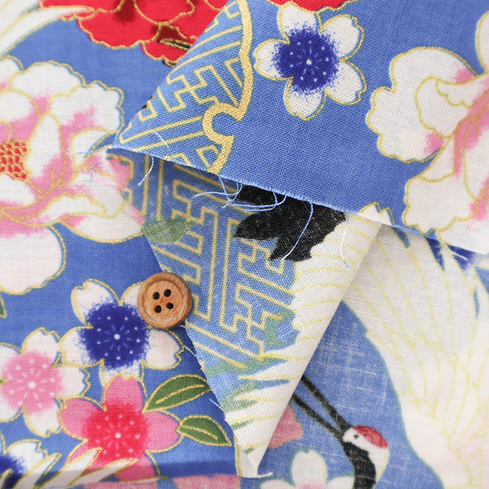 Cotton Scare Lame (Glitter) Fabric - Crane - nomura tailor