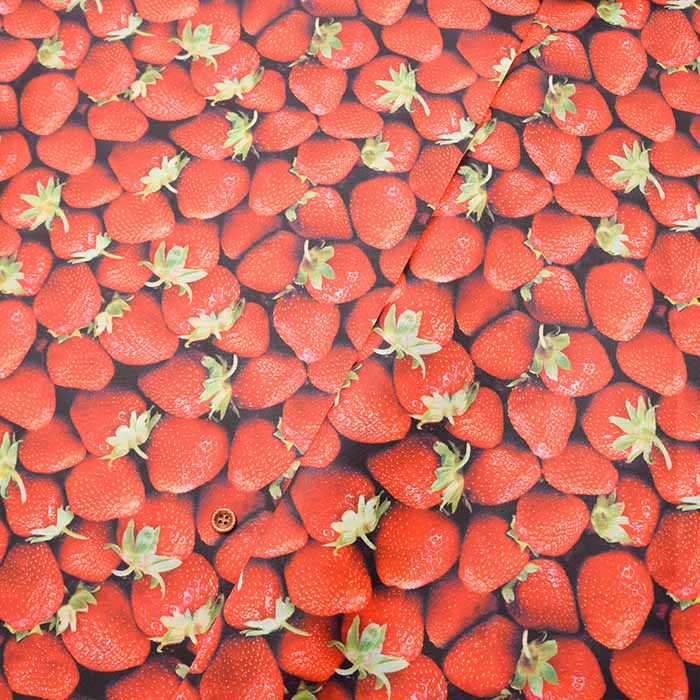 Water -repellent polyester Oxprint fabric strawberry - nomura tailor