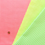 Made in China コットン蛍光ギンガム先染チェック生地（小） - nomura tailor