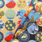 Cotton Muslin Printed Fabric - Japanese Dish Style - nomura tailor