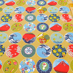 Cotton Muslin Printed Fabric - Japanese Dish Style - nomura tailor