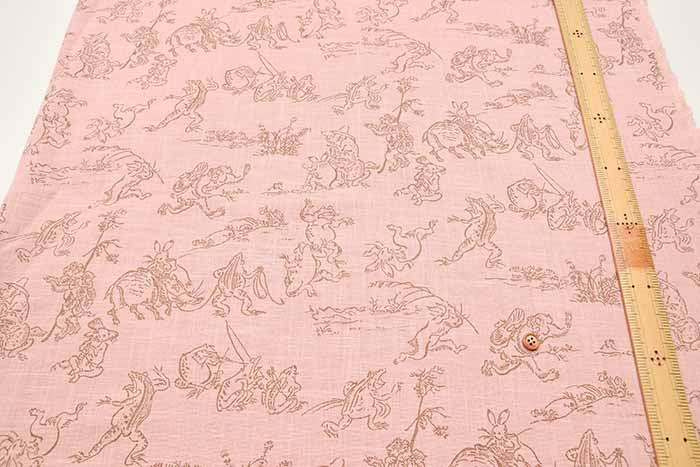 Cotton Morley Cross Print Fabric Bird and Beast Care (Small) - nomura tailor