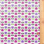 Cotton sheeting print laminate fabric <Non-glossy> Tulip - nomura tailor