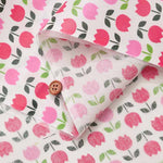 Cotton sheeting print laminate fabric <Non-glossy> Tulip - nomura tailor