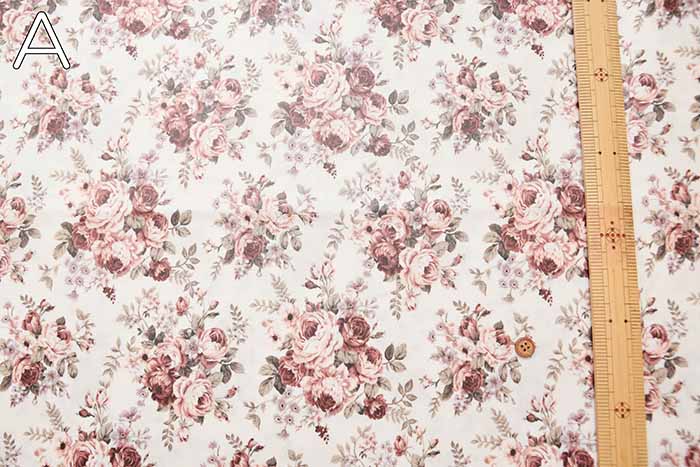 Cotton sheeting printed laminated fabric <Non-finish> Flower - nomura tailor